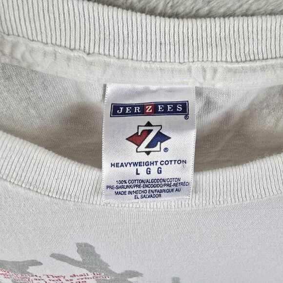 Kerusso Christian Jesus Crucifixion T Shirt Sz Large Red White New Y2k Vtg - Picture 5 of 7